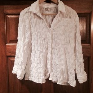 Christopher & Banks white stretchy blouse